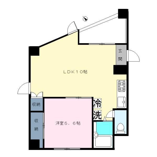 トーレタケダ(1LDK/2階)の間取り写真