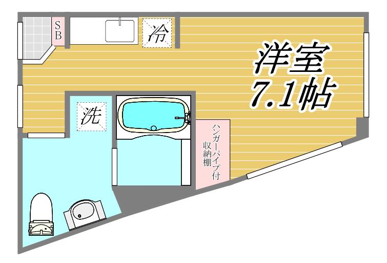 LUNA CRESCENTE GAKUGEIDAIGAKU(ワンルーム/3階)の間取り写真