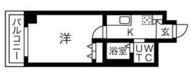 JINO新町(1K/9階)の間取り写真