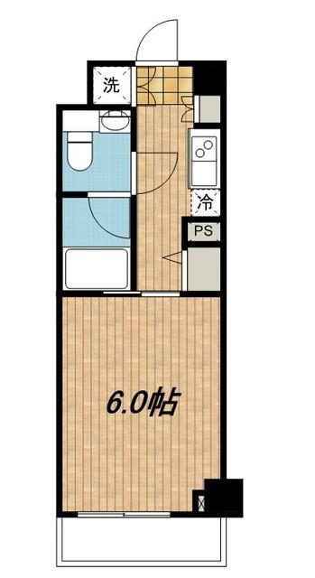 KDXレジデンス品川シーサイド(1K/1階)の間取り写真