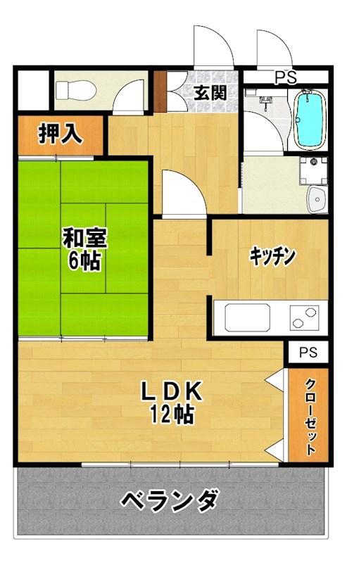 ルミナリエ(1LDK/3階)の間取り写真
