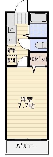 MFマンションIII(1K/2階)の間取り写真