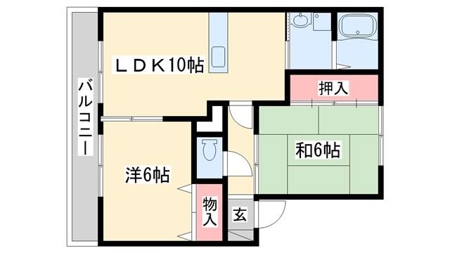 グランシャリオ(2LDK/1階)の間取り写真