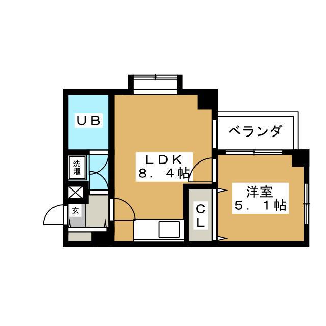 日神パレス立川第二(1LDK/7階)の間取り写真