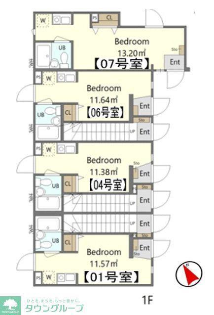 プラチナフォルム堀切菖蒲園(1DK/2階)の間取り写真