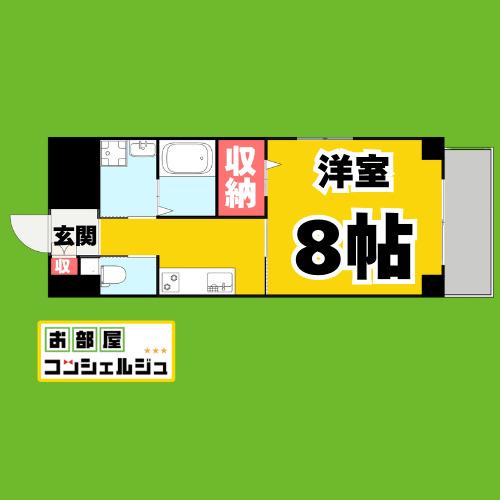 NEPLUS T(1K/6階)の間取り写真