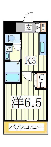 BRANCHE(1K/3階)の間取り写真