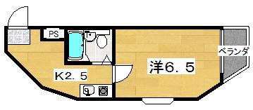 エグゼコート枚方 A棟(1K/2階)の間取り写真