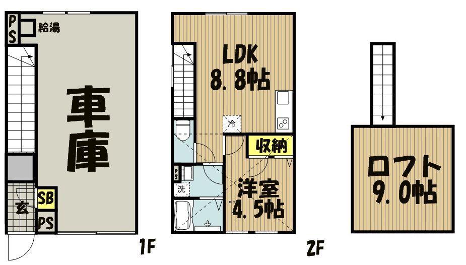 ベッロ スクーデリア(1LDK/2階)の間取り写真