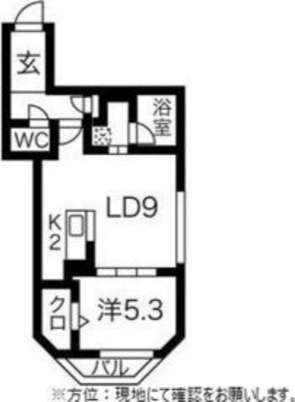 シティレジデンス北13条東(1LDK/4階)の間取り写真