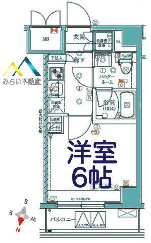 RELUXIA横濱吉野町II(1K/7階)の間取り写真