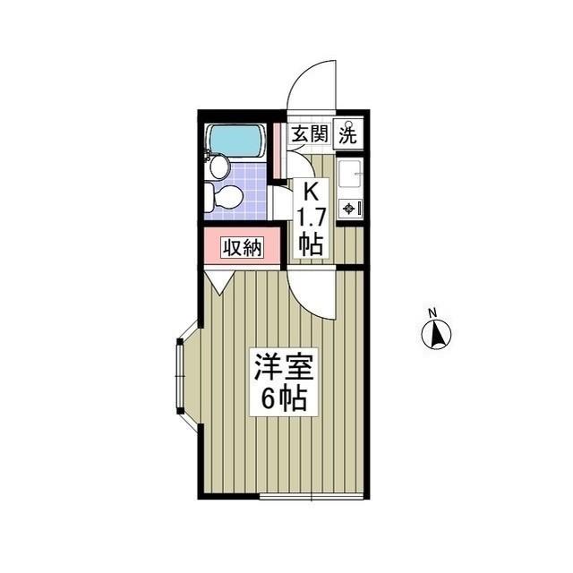 スターハイツ(1K/2階)の間取り写真