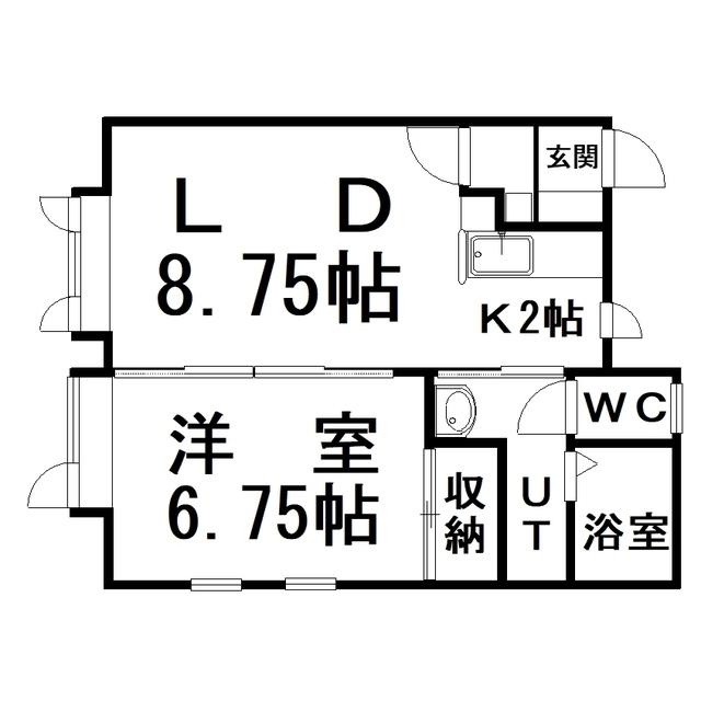 オリーブ21(1LDK/1階)の間取り写真
