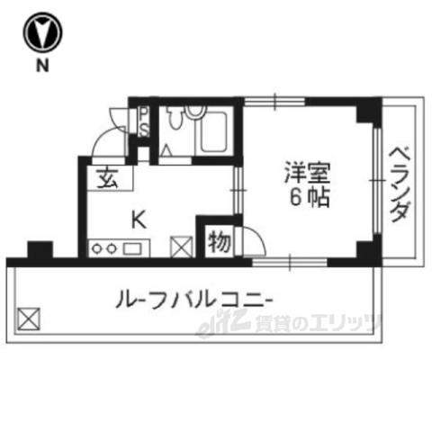 ブラザー安田(1K/3階)の間取り写真