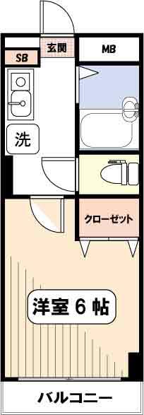 ヴェストヴェルテ(1K/3階)の間取り写真