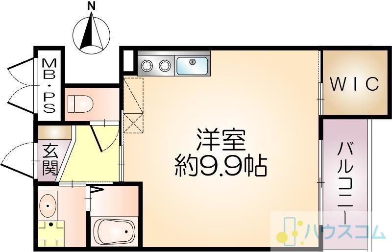 プランタン221(ワンルーム/3階)の間取り写真