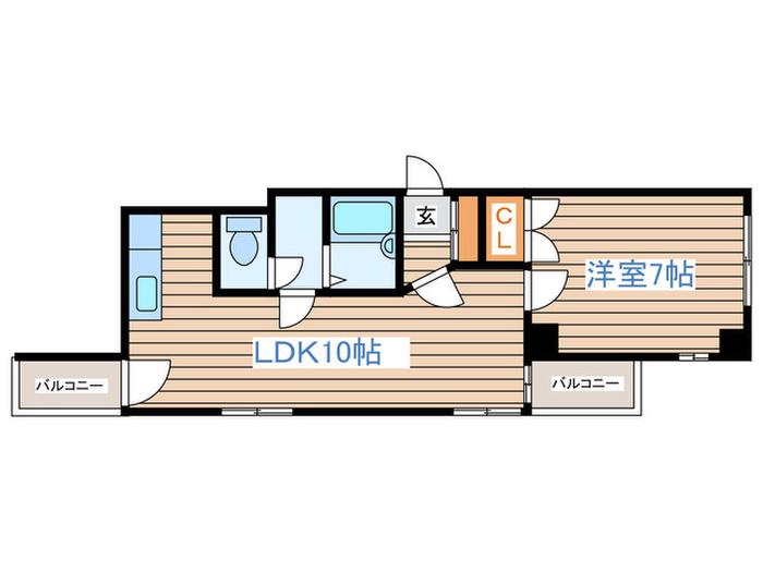 ラフィーネマルタ札幌(1LDK/4階)の間取り写真