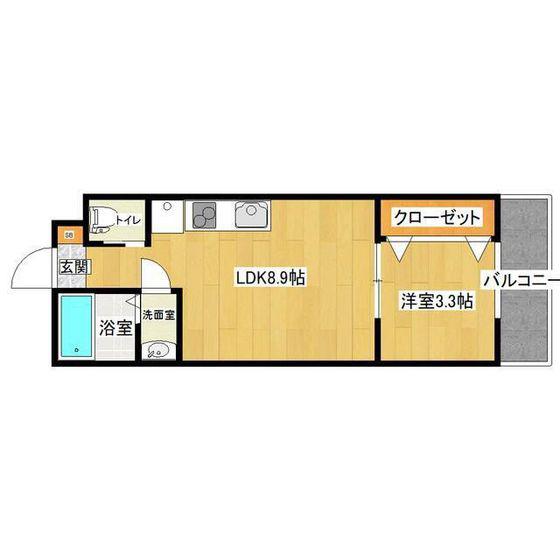 ラフィーノ長町一丁目(1LDK/1階)の間取り写真