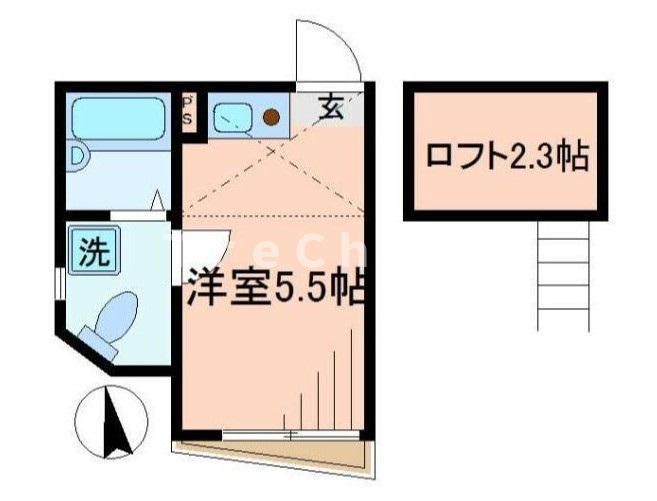 モンシェリー西日暮里(ワンルーム/3階)の間取り写真