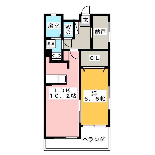 グランパ藤永田(1LDK/8階)の間取り写真