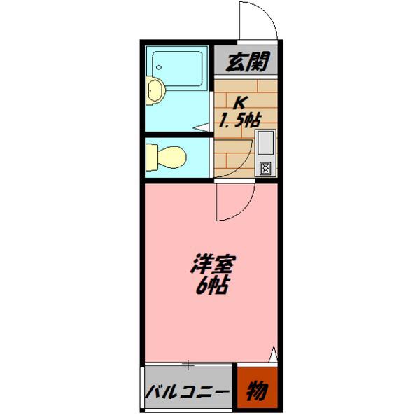 メゾンサフィール(1K/3階)の間取り写真