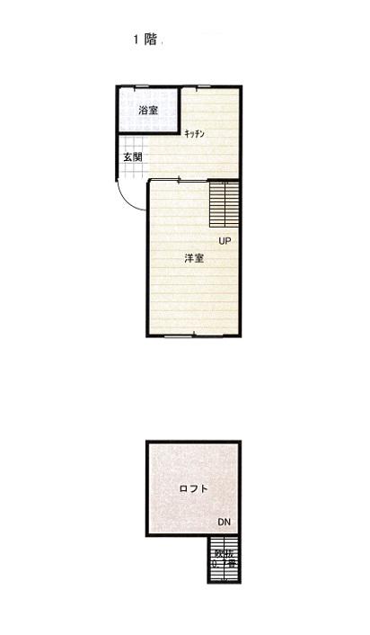 マリンハイツII(ワンルーム/2階)の間取り写真