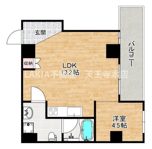 RADIATION COURT(1LDK/2階)の間取り写真