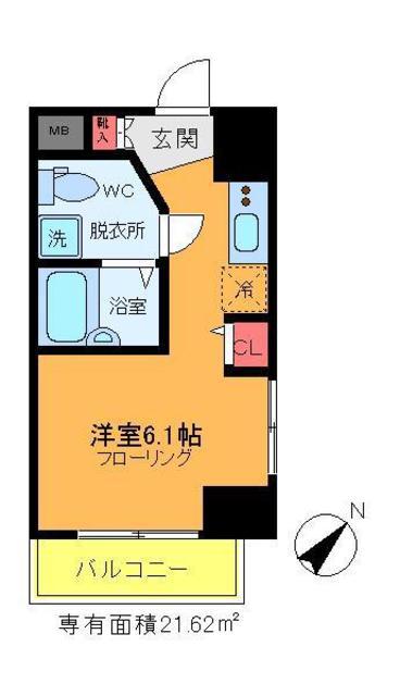 THEパームス新小岩(ワンルーム/5階)の間取り写真