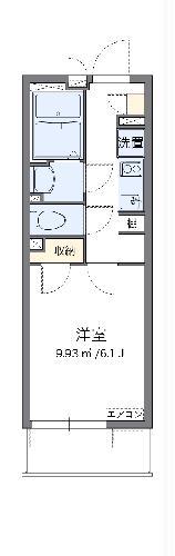 クレイノプレジャータウンIII(1K/3階)の間取り写真
