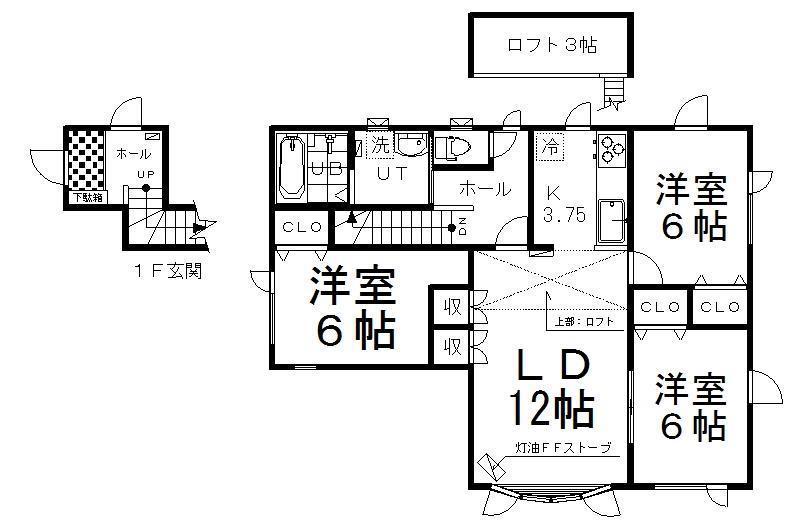 ブリリアント2(3LDK/2階)の間取り写真
