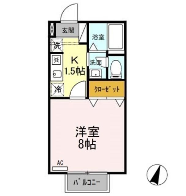 セジュール柏崎 A(1K/2階)の間取り写真