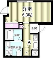SHIRO(1K/3階)の間取り写真