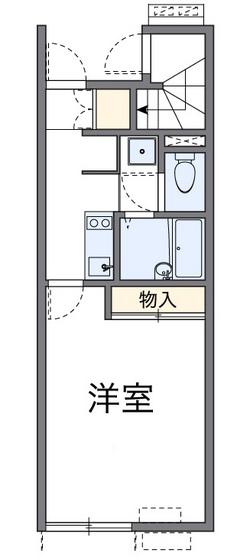 レオパレスメルベーユ野田(1K/1階)の間取り写真
