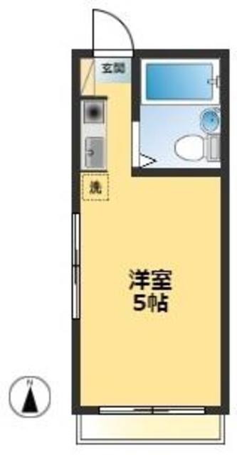 サワハイム所沢(ワンルーム/2階)の間取り写真