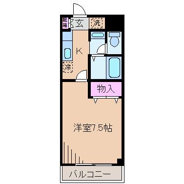 日吉A-Ⅲ(1K/2階)の間取り写真