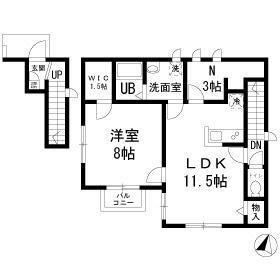 長崎フラット(1LDK/2階)の間取り写真