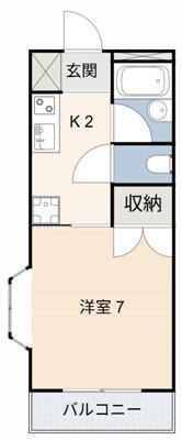 コーポ晃曜(1K/2階)の間取り写真