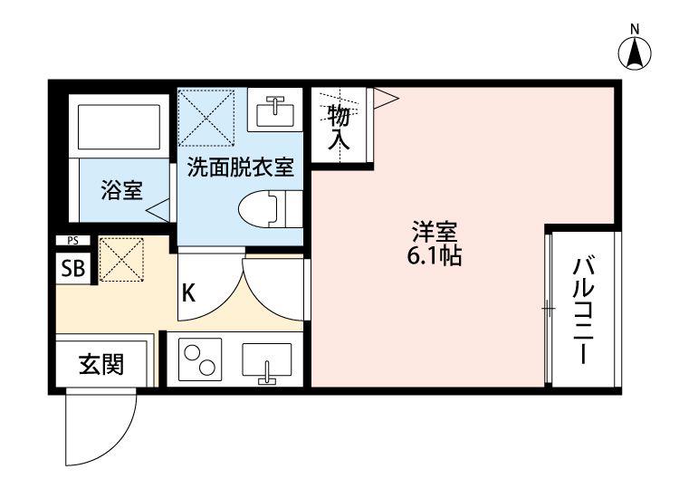 INFINITY大宮北(1K/1階)の間取り写真