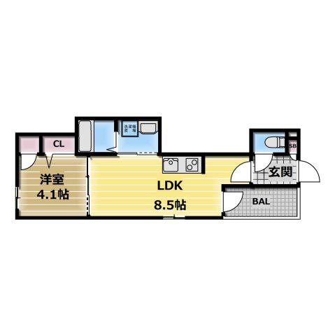 DERNIER MAISON BO(1LDK/3階)の間取り写真