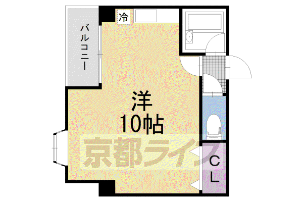 クレイドル(ワンルーム/3階)の間取り写真
