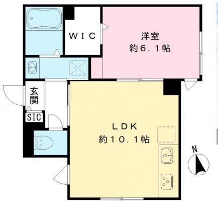 メゾンドアルグ(1LDK/1階)の間取り写真