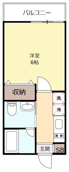 NSGATE西巣鴨(1K/3階)の間取り写真
