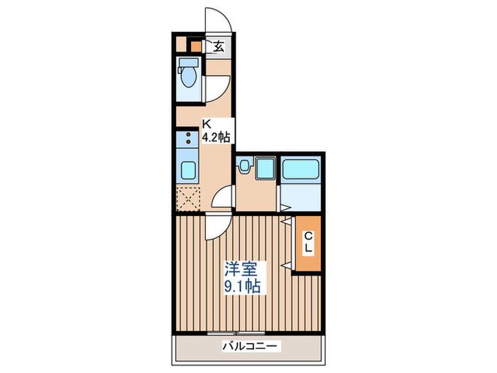 COSMO CITYII(1K/3階)の間取り写真