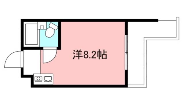 プライムハウス白楽(ワンルーム/3階)の間取り写真
