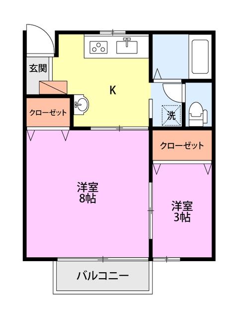 T&TOMIII(1SK/1階)の間取り写真