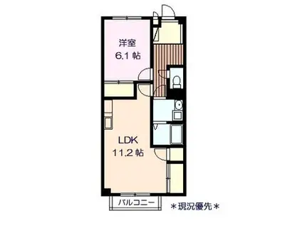 サープラスブライト(1LDK/1階)の間取り写真