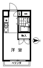 三旺マンション(ワンルーム/4階)の間取り写真