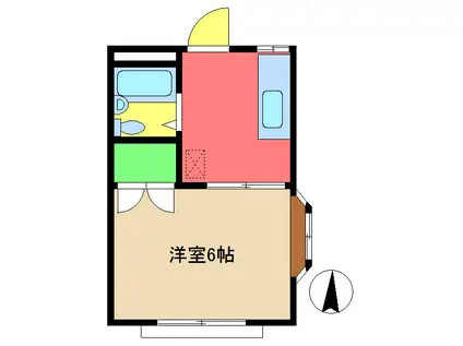 エステートピア久我山(1K/2階)の間取り写真