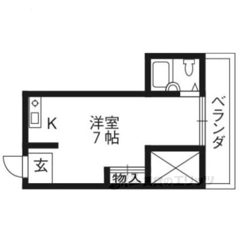 第1レジデンス春田(1K/4階)の間取り写真