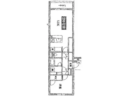 フォレスト世田谷代田(1LDK/2階)の間取り写真
